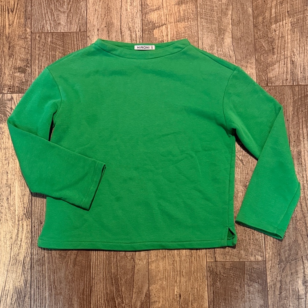 Terry Green Long-Sleeve Top